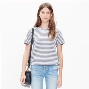 Madewell Striped Tee With Tied Sides